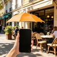 thumbnail image 4 of Orange Suction Cup Phone Sun Shade Umbrella, UV Block & Anti-Glare Waterproof Cover, Adjustable Angle Phone Shield for Outdoor Live Streaming, Selfies & Video Calls, 4 of 6