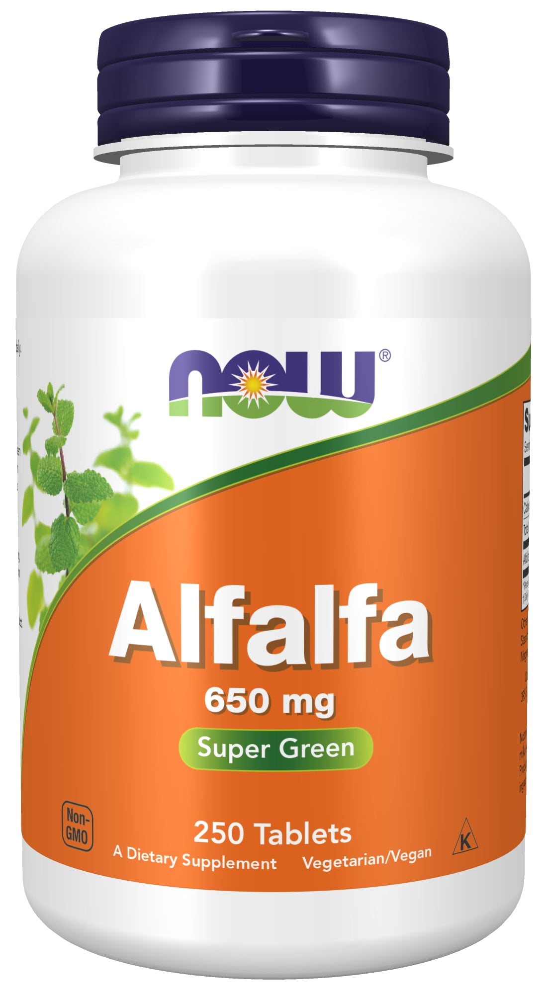 NOW Supplements, Alfalfa 650 mg source of Vitamin K, Green Superfoods, 250 Tablets