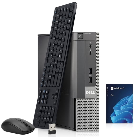 Restored Dell OptiPlex 9020 USFF, Intel Core i7-4th Gen, 8GB RAM, 512GB SSD, Wi-Fi, Wireless Keyboard & Mouse, Windows 11 Pro