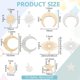 thumbnail image 2 of Kit de 48 piezas de conectores de latón en 6 estilos diferentes: dijes de sol, luna y estrella con 2 agujeros para crear joyas DIY., 2 of 6