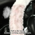 thumbnail image 4 of Polyester Steering Wheel Cover Under $5! Kadlawus Plush Steering Wheel Cover with Cat Ears, Winter Car Accessory, Cute Steering Wheel Protector, Leopard Print Car Decor, Elastic Wheel Cover, 4 of 6