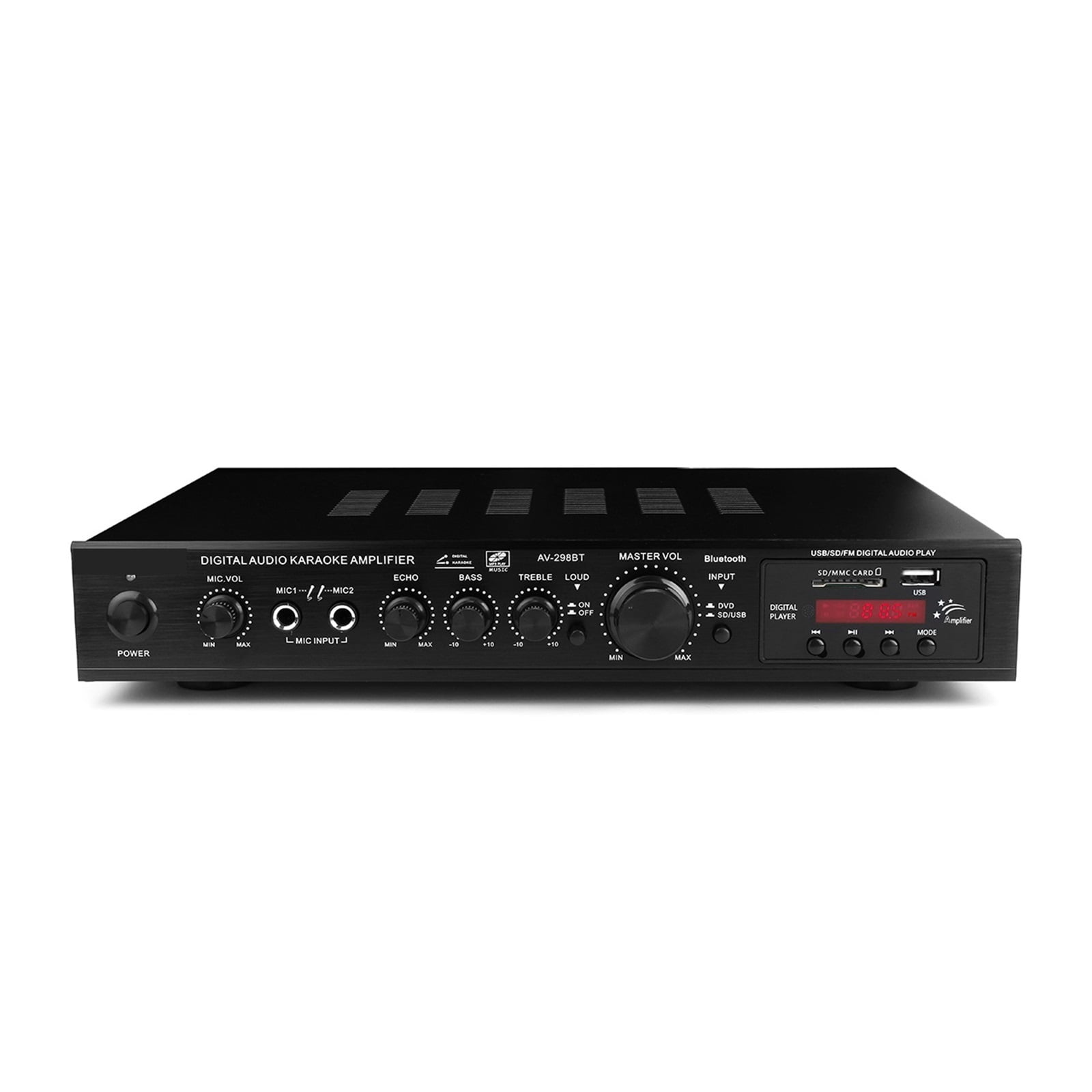 Digital Amplifier 2000W Stereo LED USB AV Power Surround High Resolution Amplificador Player Subwoofer