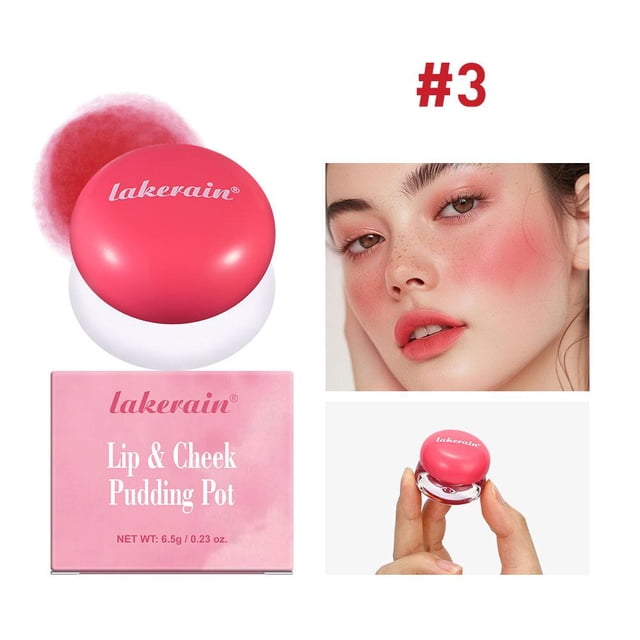 Lakerain Pudding Blush Potato-Like Matte Blush Lip And Cheek Dual-Use Rouge Blush Cream Best
