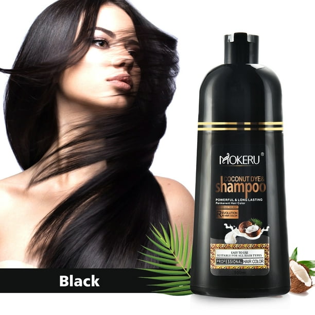 AFD Hair Color Shampoo, 500ml Natural Coconut Oil Hair Dye Shampoo