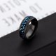thumbnail image 1 of Anillo de cadena giratorio de acero de titanio, anillo de pareja de acero inoxidable, primera joyería, aspecto vanguardista, 1 of 4