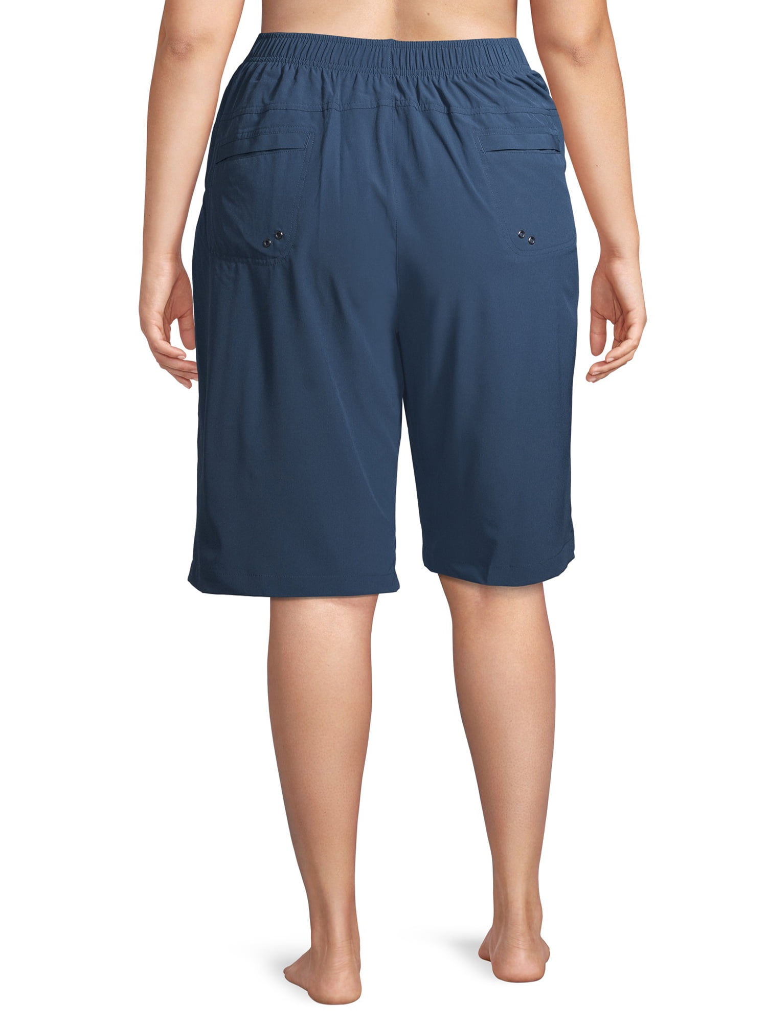 women's plus size bermuda swim shorts