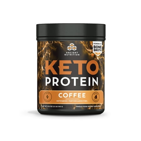 Ancient Nutrition, KetoPROTEIN, Coffee, 545G (Best Protein Powder For Working Out)