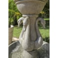 thumbnail image 2 of Swan 32 Inch Height Weathered Concrete Outdoor Floor Fountain, 2 of 10