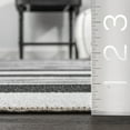 thumbnail image 3 of nuLOOM Lena SpinClean Machine Washable Striped Area Rug, 4' x 6', Lena Charcoal, 3 of 9