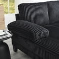 thumbnail image 2 of 114.2" U-Shaped Sectional Sofa with Double Chaise,Velvet Modern Modular Sofa Couch,4 Seat Oversized Sofa for Living Room,Apartment,Black, 2 of 8