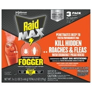 (2 pack) Raid Max Concentrated Deep Reach Fogger,Roach & Flea Insect Killer, 2.1 fl oz, 3 Cans
