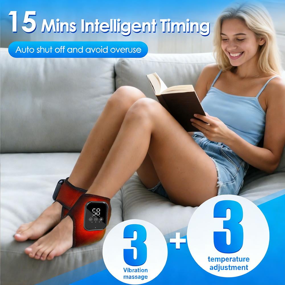 3 in 1 Foot Massager,Foot Massager for Plantar Fasciitis,Wireless & Portable with 3-Level Heat Massage Adjustable