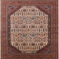 thumbnail image 1 of Ahgly Company Indoor Square Mid-Century Modern Camel Brown Oriental Area Rugs, 3' Square, 1 of 6