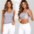 thumbnail image 2 of WEIWEN Womens Tank Tops with Built in Bras Camisole Tops for Women for Under Clothes Summer Running Workout Athletic Cami Shirts Women's Clothing Grey, M, 2 of 4