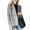 Gray, variant on Women's Fashion Casual Solid Color Patchwork Long Sleeve Jacket for Fall and Winter Wear, Stylish and Comfortable,Black,L