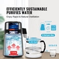 thumbnail image 2 of KFFKFF Water Distillation Unit, 4L Capacity for Home Use, 750W Purification System, Stainless Steel Inside, Countertop Model for Pure Water Production, Silver, 2 of 9