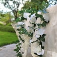 thumbnail image 3 of 4Pcs(32 FT) Artificial Rose Vine Fake Flower Garland Hanging Rose Ivy Hanging Baskets Wedding Arch Garden Background Decor (Red), 3 of 5