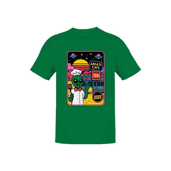 Alien Chef at Area 51 Cafe Men's T-shirt