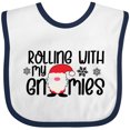 thumbnail image 3 of Inktastic Rolling with My Gnomies Cute Christmas Gnome in Hat Boys or Girls Baby Bib, 3 of 4