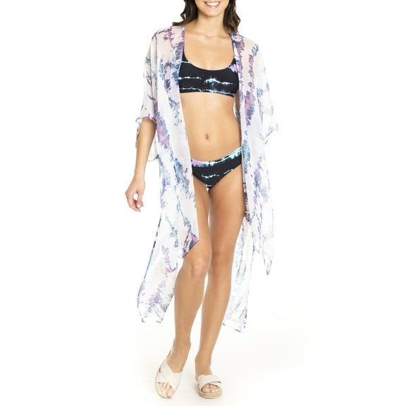 Cyn & Luca Juniors' Night Vibe Kimono Swimsuit Cover-Up