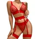 thumbnail image 1 of Conjunto De Lencería Patrón De Malla Sexi Camison De Dama, 1 of 8