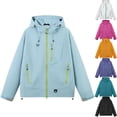 thumbnail image 2 of Yungyresw Windbreaker Jacket Windproof Coat Hooded Full Zipper Lightweight Hooded Outdoor Jacket for Hiking Camping, 2 of 6