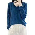 thumbnail image 2 of FDGIU Women's V Neck Cable Knit Sweater, Rib Hem Long Sleeve Loose Fit Pullover Tops Casual Knit Blouses, 2 of 5
