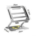 thumbnail image 6 of Bolincty Carbon Steel Laptop Stand 360 Degrees Rotatable Height Angle Adjustable Anti-slip Quick Heat Dissipation Metal Desktop Tablet Computer Riser Holder, 6 of 8