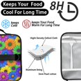 thumbnail image 3 of Daisy Pioneer Flower and Rainbow Flowers Insulated Lunch Bag with Shoulder Strap and Bottle Holder,Bento School Lunch Bag Box,11x9.5x3.5 Inches, 3 of 4