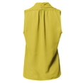 thumbnail image 3 of FashionOutfit Women's Solid Chiffon High V-Neck Sleeveless Office Blouse Top Made in USA, 3 of 4
