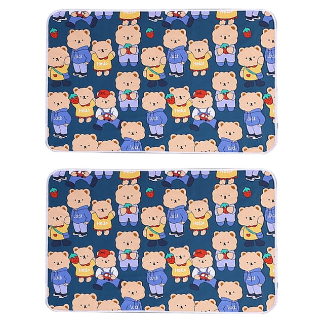 Almohadilla cambiadora de pañales Hukapapa para bebés, almohadilla cambiadora impermeable, almohadilla cambiadora reutilizable y portátil (2 piezas), estilo 4
