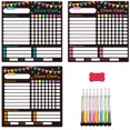 thumbnail image 4 of Primegos 3 Pcs Tableau Blanc Magnétique avec Stylo, Support Magnétique en Caoutchouc, Surface Résistante aux Taches, Tableau de Récompense pour Enfants, 4 of 8