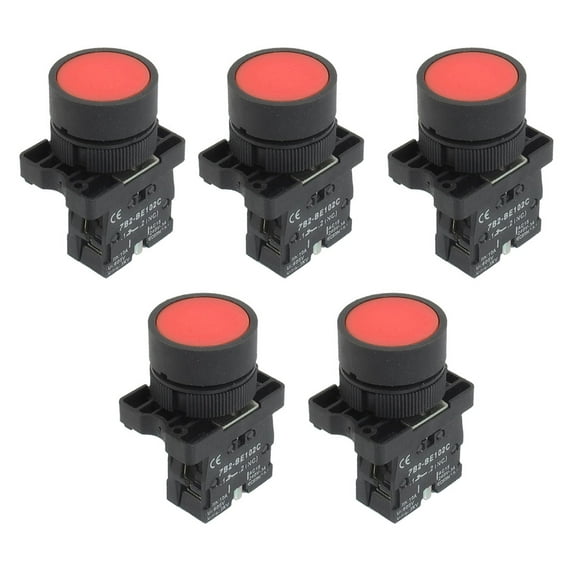 ZB2-EA42 NC Normally Closed Sign Ignition Momentary Push Button Switch 5pcs
