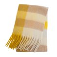thumbnail image 1 of Bufanda de mujer otoño e invierno de color barba gruesa bufanda de cuatro rejillas bufanda de cuadros de doble cara engrosada chal, 1 of 6