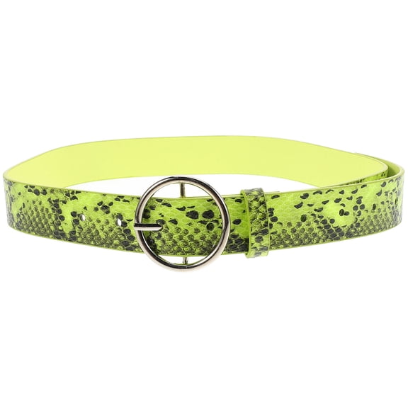 AURARMLET Fashion Belts for Women Snake and Animal Print Belt Imitation Green 1Pcs Accentuates Waistline