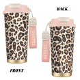 thumbnail image 2 of Stainless Steel Coffee Cup 7.7×2.6×3.5in Tapered Design Nylon Woven Wrist Strap Portable Durable Cup Bottom With Non-Slip Sticker Leopard_2, 2 of 8
