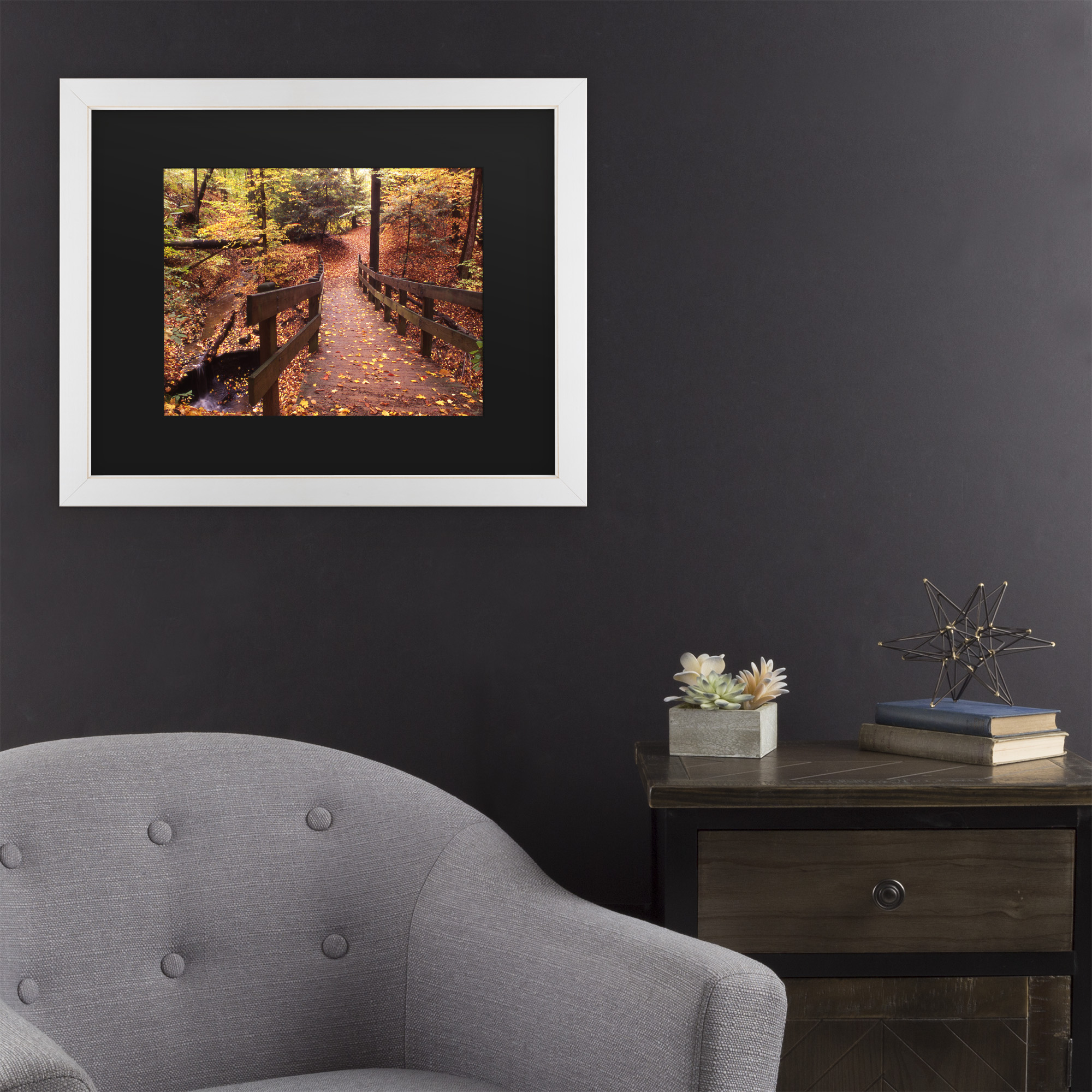 Trademark Fine Art 'Autumn Bridge' Canvas Art by Kurt Shaffer