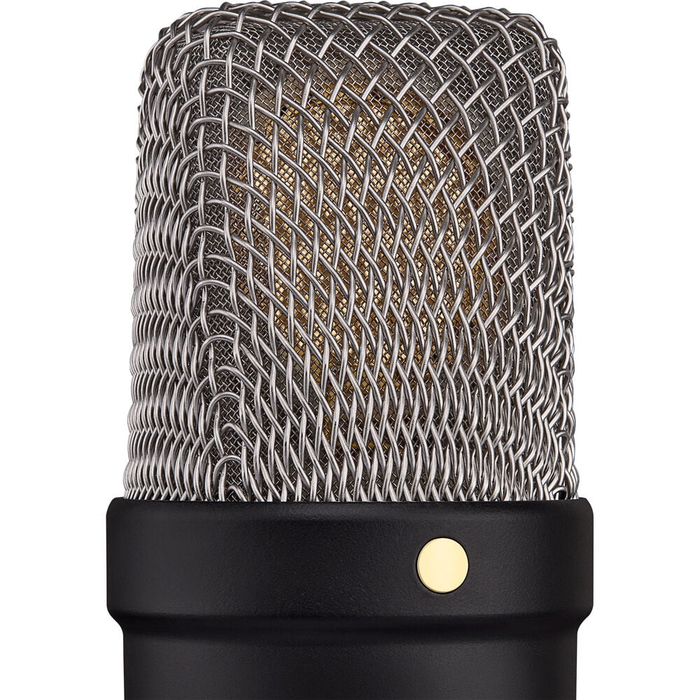 RODE NT1 5th Gen Large-Diaphragm Cardioid Condenser Microphone (Black) | XLR/USB Hybrid Mic for Studio Recording, Vocals, Podcasting & Voiceover (NT1GEN5B) + Podcast Arm Mic Stand + Cable Ties + More