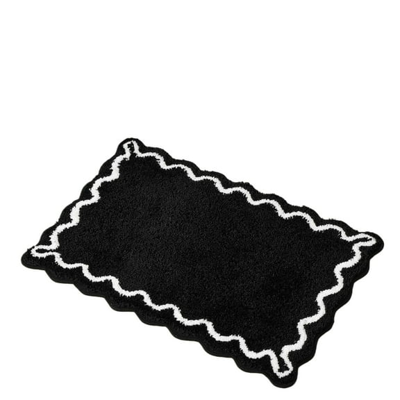 Tarmeek Fluffy Shaggy Bathroom Rug 20x32 Inch Non-Slip Faux Fur Mat, Super Absorbent and Stain-Resistant Polyester Carpet for Living Room Bedroom Entryway, Soft Crystal Velvet Floor Mat