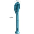 thumbnail image 3 of Hariumiu Colorful Cutlery Set 3pcs/set Japan Style Foldable Cutlery Set Plastic Cutter Fork Spoon Student Dinnerware Set for Home School Camps, 3 of 8