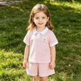 thumbnail image 5 of Girls' 2-Piece Summer Outfit 6-12 Months 12-24 Months 2t 3t 4t 5t 6t 7t Children Short Sleeve Graphic T-Shirt And Cargo Shorts Set 18-24 Months, 5 of 9