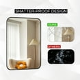 thumbnail image 5 of GLSLAND Bathroom Mirror for Wall 20" x 28" Hanging Mirrors with Rectangle Rounded Corners for Modern Bathroom, Bedroom, Living Room, Black, 5 of 7