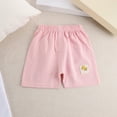 thumbnail image 2 of Vividxx Girls Summer Shorts Elastic Waist Casual Play Shorts For Newborn 1-6 Years Comfortable Breathable Kids Beach Shorts For Daily Wear Solid Color Trendy Bottoms, 2 of 3