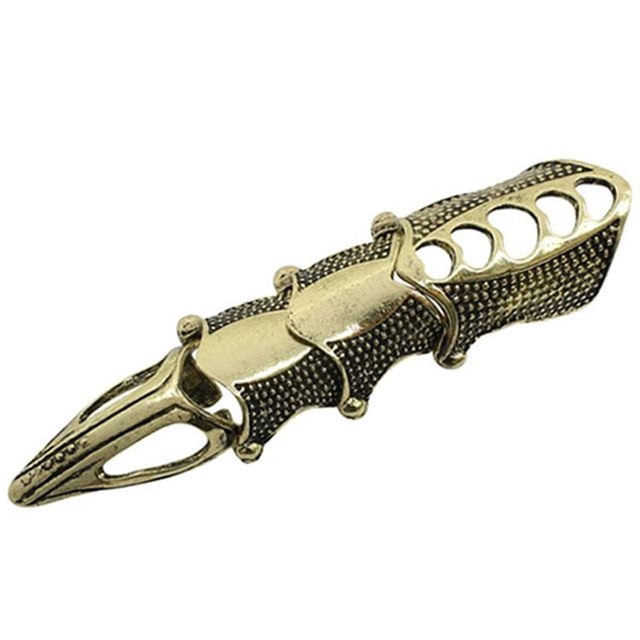Qarigey Moda Punk gótico nudillo anillo de aleación de Zinc Cosplay DIY Vintage joyería flexible decorativo Festival baile Ropa, zapatos y accesorios Miscelánea Antike Bronze