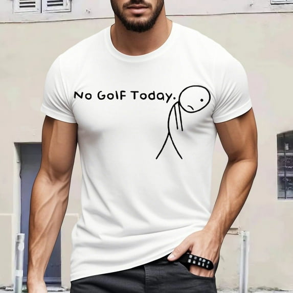 BUWTTER Tshirts Shirts for Men Graphic Print Short Sleeve Comfortable Crewneck Tee Casual Outdoor Activities Men's Shirts White L