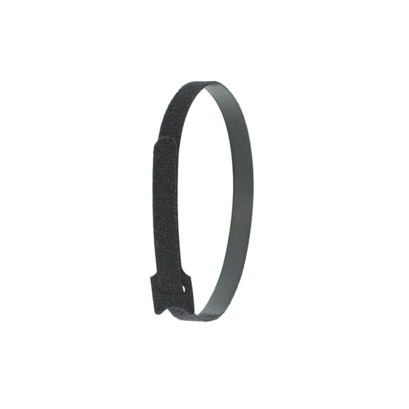 Secure Cable Ties 18 Inch Black Hook and Loop Tie Wrap - 50 Pack