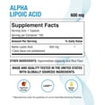 thumbnail image 2 of Puregen Labs Alpha Lipoic Acid 600mg [High Potency] 180 Veggie Caps, Antioxidant Support | No Harmful Additives | Non-GMO, NO Gluten and Dairy, 600 mg per Capsule - Made in USA - 2PK, 2 of 7