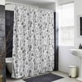 thumbnail image 4 of Black Wildflowers Shower Curtain - Water Repellent Fabric Shower Curtains Washable, Chic Floral Classic Botanical Decorative Polyester Cloth Bathroom Curtains Modern Bath Decor 72"x72", 4 of 8