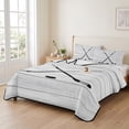 thumbnail image 2 of King Quilt Set 96''x106'', Ice Hockey Lightweight Bedspread Coverlet Set with 2 Pillow Shams, Farmhouse Rustic Ball Sport Game Wooden Grain Breathable All Season Quilt Bedding for Bedroom/Guest Room, 2 of 9