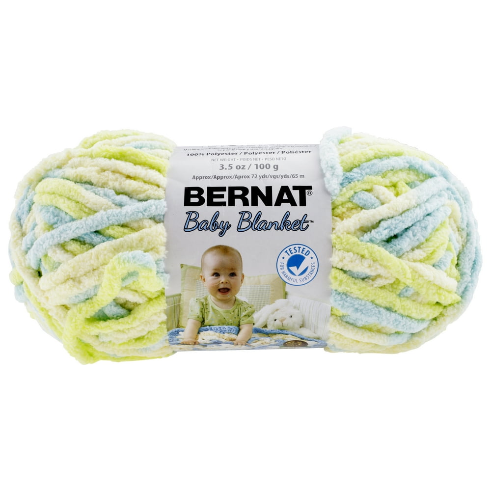 Bernat Polyester Baby Blanket Yarn (100g/3.5 oz), Little Dinosaur
